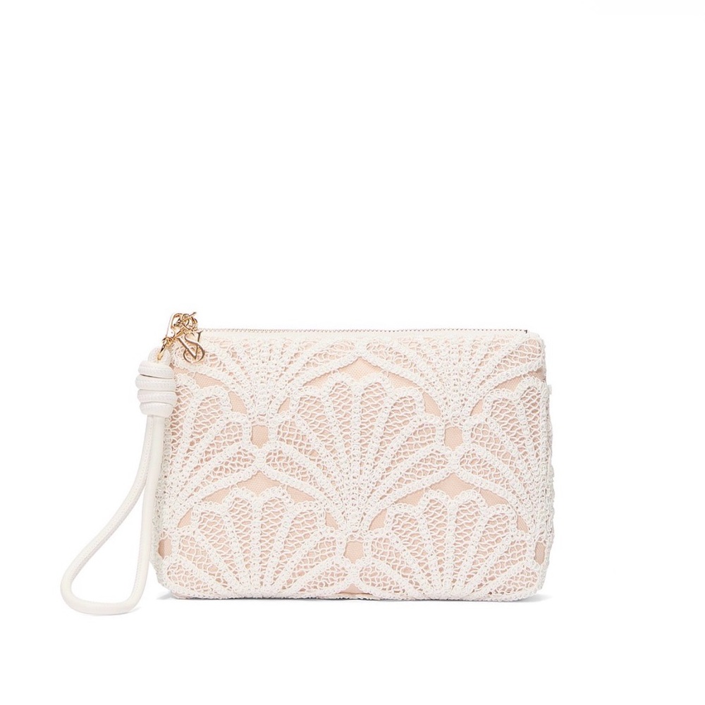Victoria Secret Shell Crotchet Wristlet Pouch